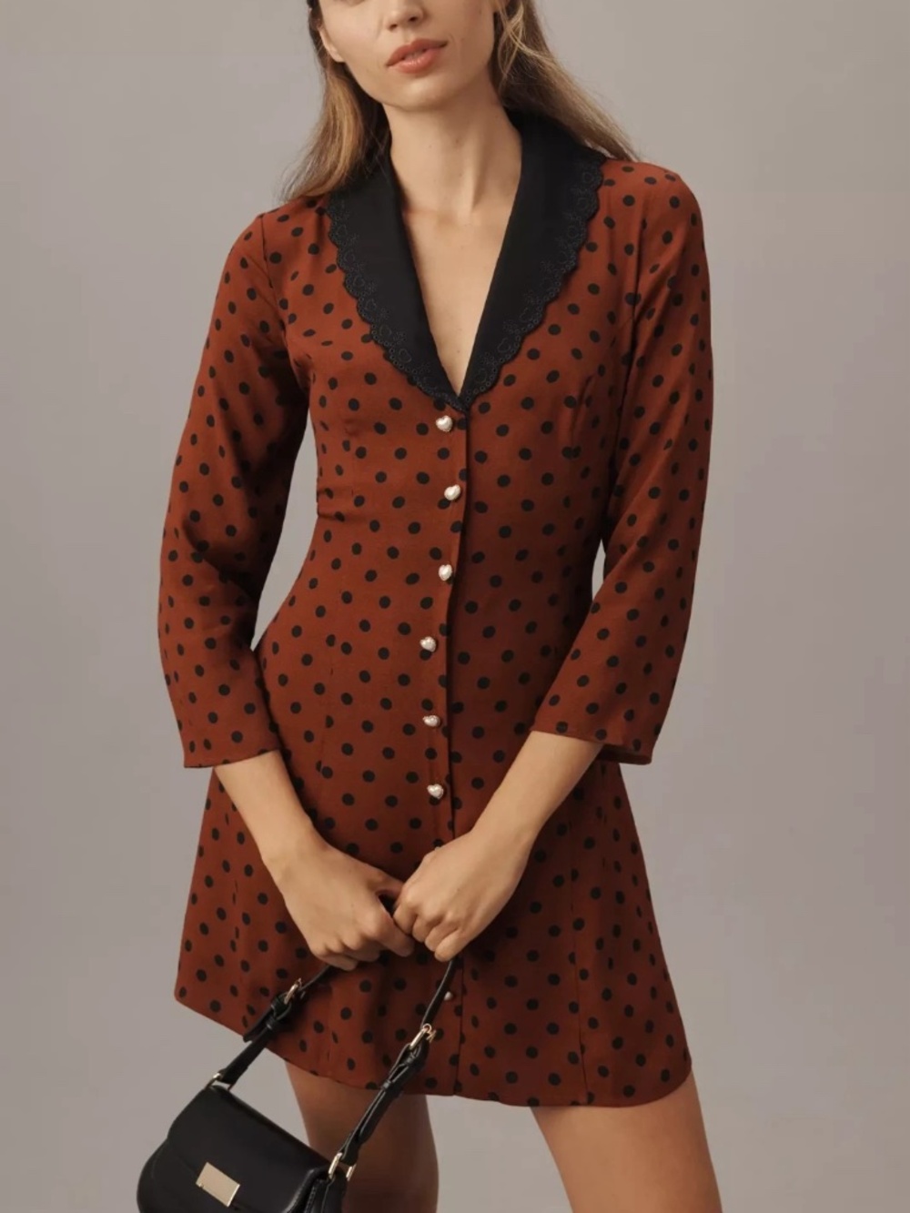 Reformation Polkadot Mini Dress Women's Size 4 from Anthropologie
